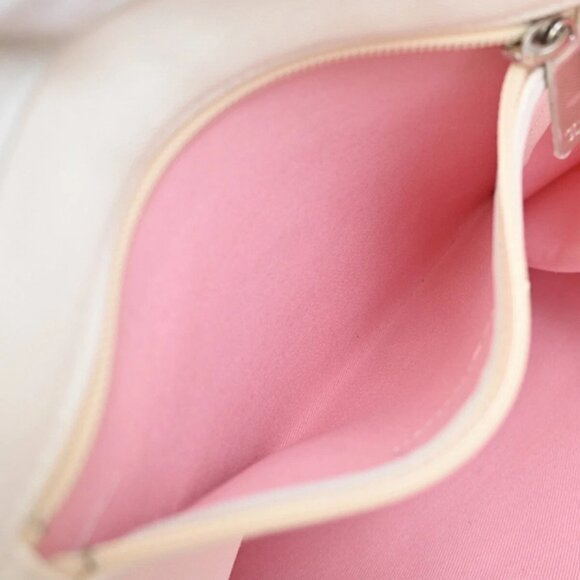 CHANEL CC Logo Cruise Line Miami Shoulder Tote Bag Canvas White - Picture 6 of 16